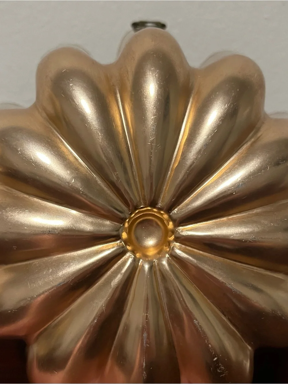 Vintage Aluminum Fluted Jello Mold Pair Scalloped Baking Molds Wall Decor